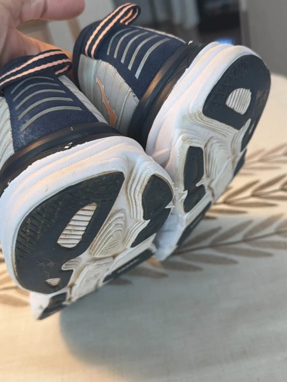 Hoka One One Dark Gray and Blue Logo Running Shoes - Picture 4 of 7